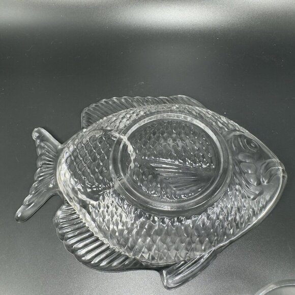 Clear Fish Dish Plates And Cups Teacup Saucer Set Votive Candle Holder 4 Pieces - Picture 9 of 14